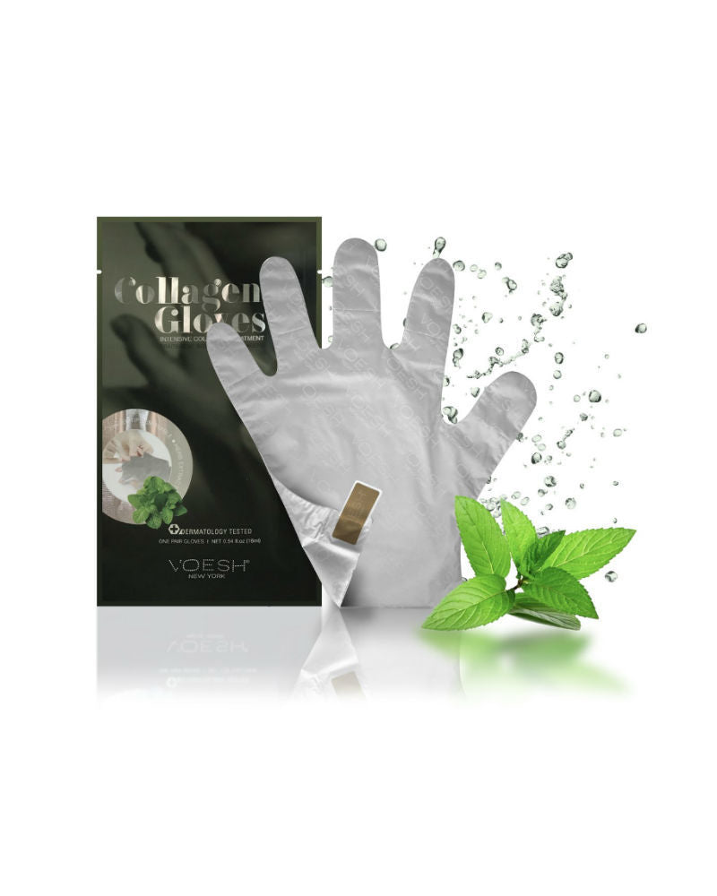 Collagen phyto handsker - peppermynte. 1 par