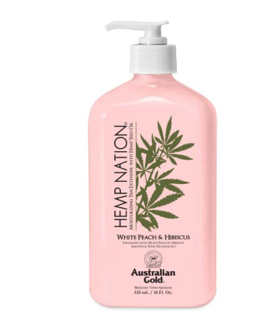 Hemp Nation White Peach & Hibiscus Bodylotion, 535 ml.