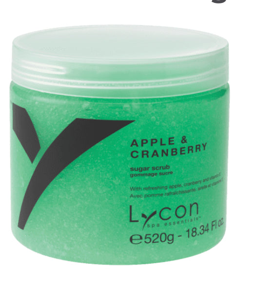 Lycon æble og tranebær sukker scrub 520 g
