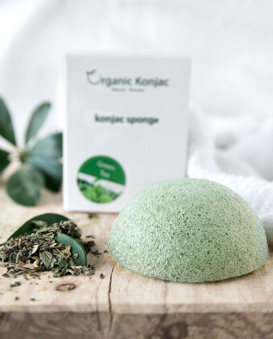 Organic Konjac Svamp green tea - Alle hudtyper sang antiage
